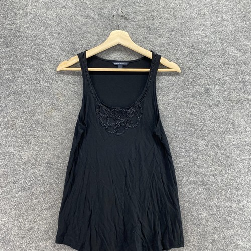 Banana Republic Tank Women S Small Black Sleeveless Round Neck Wide Strap Casual - Picture 3 of 9