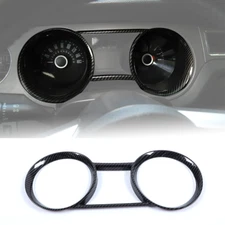 Carbon Dashboard Instrument Box Frame Ring Trim Cover for Ford Mustang 2010-2014