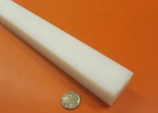 Hdpe White Bar 1.00" Thick x 1.50" Wide x 24" Long, 2 Pcs, 4 Ft Total