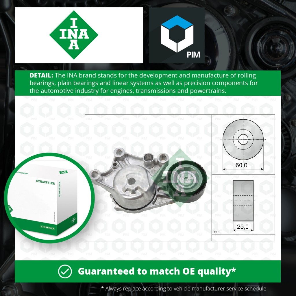 Aux Belt Tensioner fits CITROEN Drive VRibbed INA 1611503780