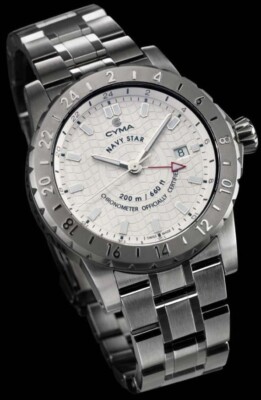 CYMA Navy Star World GTS Swiss Made Chronometer Skin Diver Watch