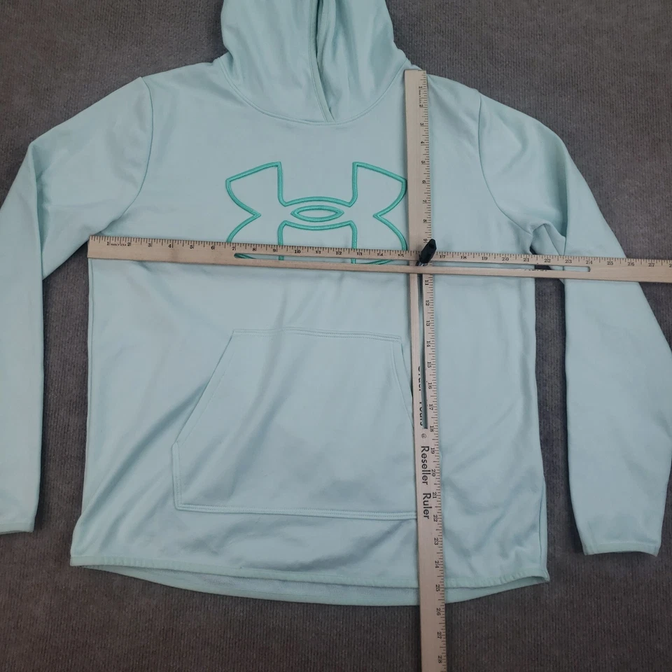 Sudadera con Capucha Under Armour Mujer Grande Azul Pullover Con Capucha Manga Larga Calce Suelto Foto 3 de 4