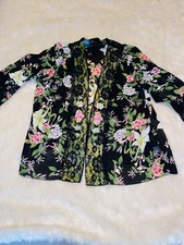 One Stunning Lee Anderson Sz Med Kimono, Wrap, Open Front Top