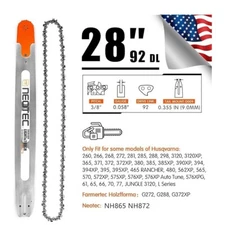 NEO-TEC 28 Inch Light Weight Chainsaw Guide Bar Saw Chain Combo 3/8 Pitch 0.058