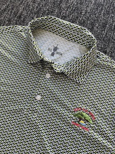 U.S. Open Torrey Pines Tree All Over Short Sleeve Polo Shirt Men's Large Green - Picture 5 of 10