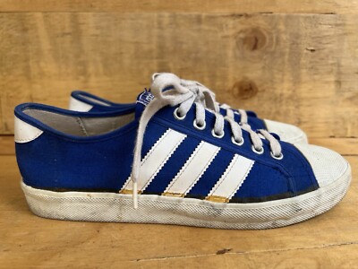 VTG 70-80s Adidas Adria Canvas Blue Trainers Sneakers Size US 7.5