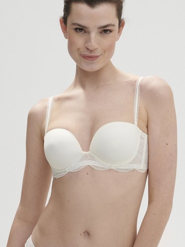 Simone Perele Women's Ivory Karma Strapless Plunge Underwire Bra Size 34D - Picture 2 of 3