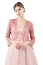 Central Chic© Womens Premium Lace Open Front Shrug Bolero Cardigan Weddings 