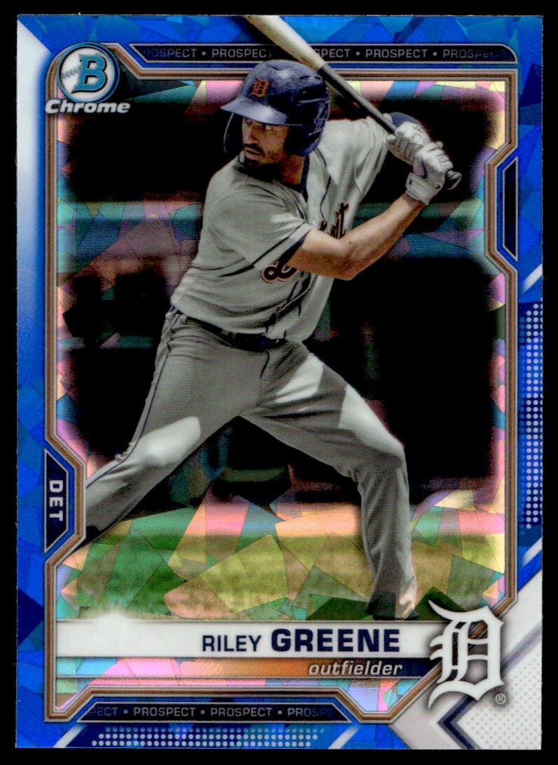 2021 Bowman Chrome Sapphire Riley Greene G86 Detroit Tigers #BDC-107