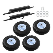 Kit de ruedas todo terreno neumáticos sólidos nunca planos aptos para generador Honda EU3000is EE. UU.