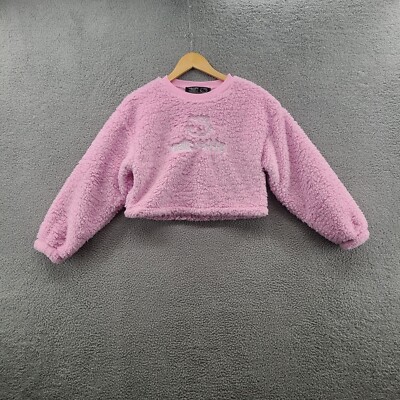 Hello Kitty x Forever 21 Furry Fuzzy Shirt Small Pink Longsleeve