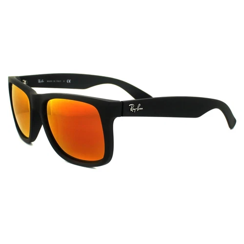 Ray-Ban Justin RB4165 Sonnenbrille Schwarz 622/6Q Rot Glitter - Bild 2 von 3