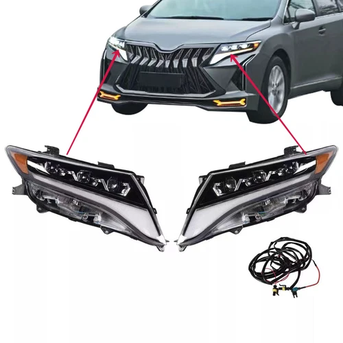 2009-2016 Toyota Venza LED Headlights, Headlights, Projector DRL Black Package- - Picture 2 of 9