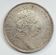 Napoli Due Sicilie piastra 120 grana 1818 reimpressa testa grande VIDEO