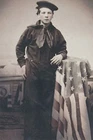 Civil War Photo ,  Union -  Young Sailor With Flag