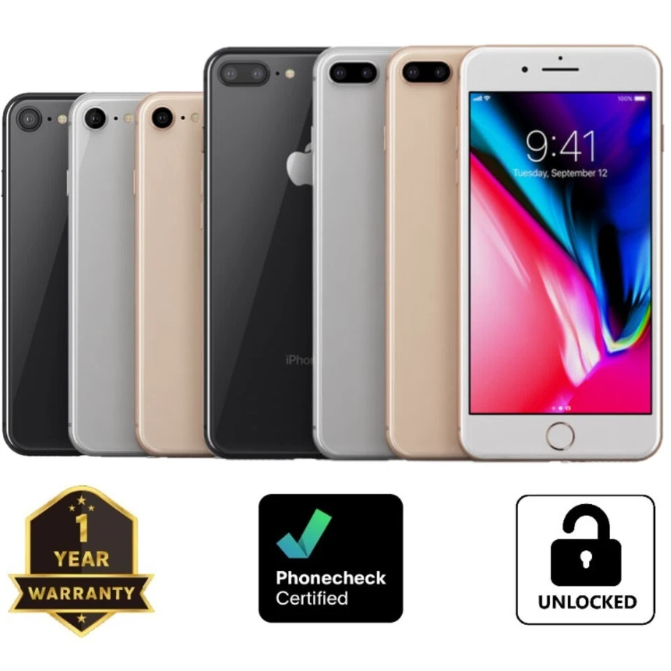 Apple iPhone 8 | 8+ Plus 64GB 128GB 256GB Unlocked AT&T T-Mobile - Very Good