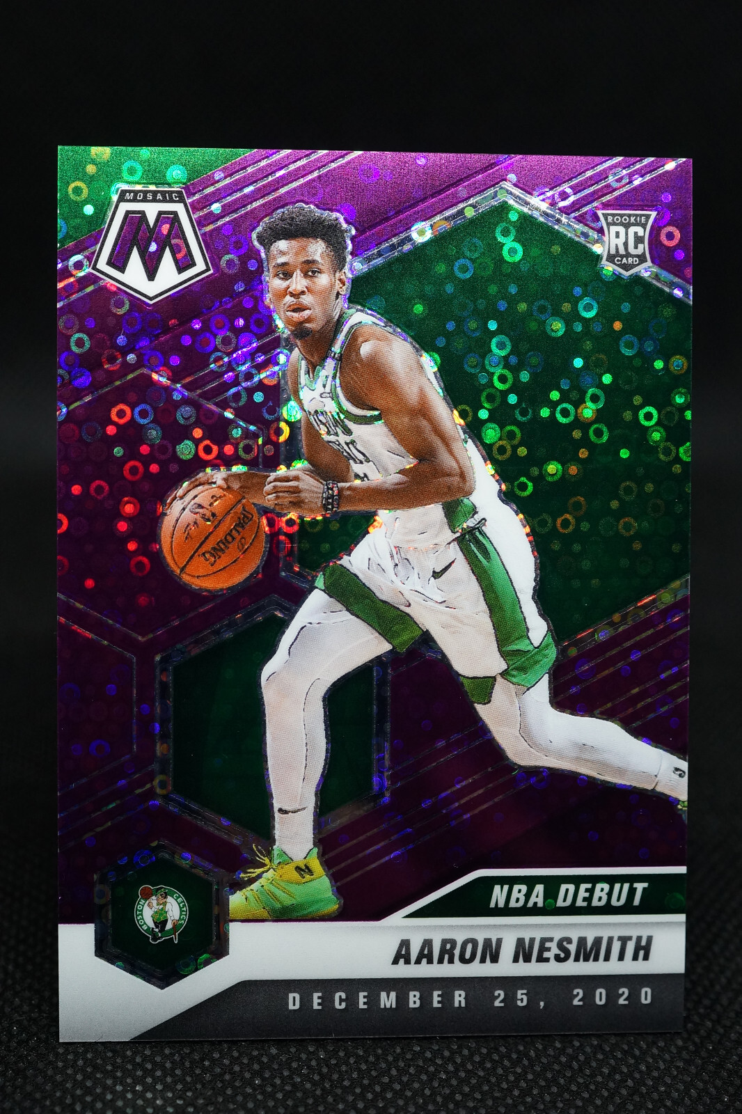 2020-21 Panini Mosaic NBA Debut Purple Fast Break Prizm 24/50 Aaron Nesmith #279