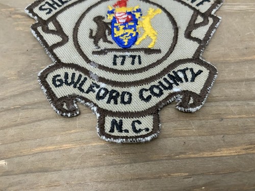 Guilford County Sheriff Dept Police Patch North Carolina Large 4” Brown w Crest - Picture 11 of 12