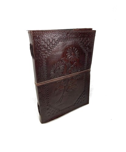 ROOGU Herbarium [L] Blumen Notiz Skizzen Lederbuch Vintage Retro Indien Handmade - Bild 3 von 8