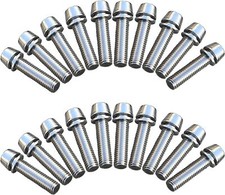 M5x20mm Bike Allen Hex Tapered Stainless Bolts Screws with Washer for MTB STEM