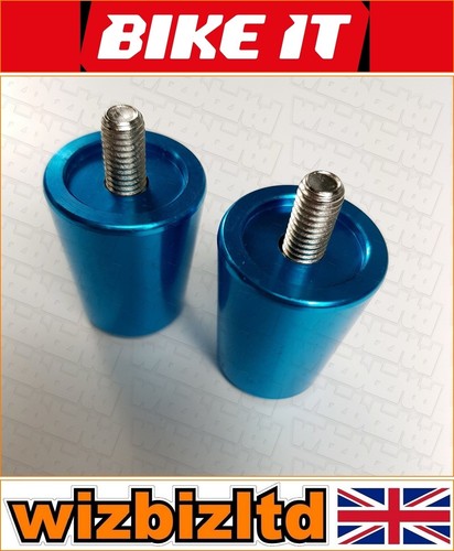 Kawasaki GPZ500 Ninja 500R 1994-2009 Pair of Blue Tapered Bar Ends BEWKZXBU - Imagen 5 de 12
