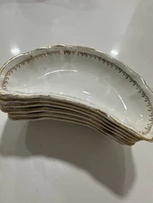 Vintage Gold Filigree China Bone Dish Marked Majestic