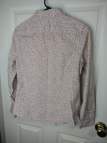 Lands End Woman 10P Shirt Collared Button Floral Long Sleeve Cottage Core - Picture 10 of 10