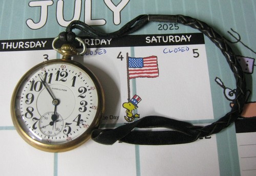 Vintage Hamilton 21 Jewel Taschenuhr - nicht funktionstüchtig
