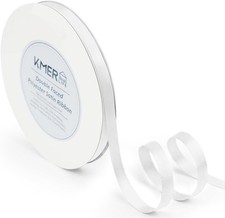 Double Face White Satin Ribbon 3/8 x 50 Yards