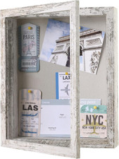 Shadow Box Frame 8.5X11 with Linen Back - Sturdy Memory Display Case of Flower,