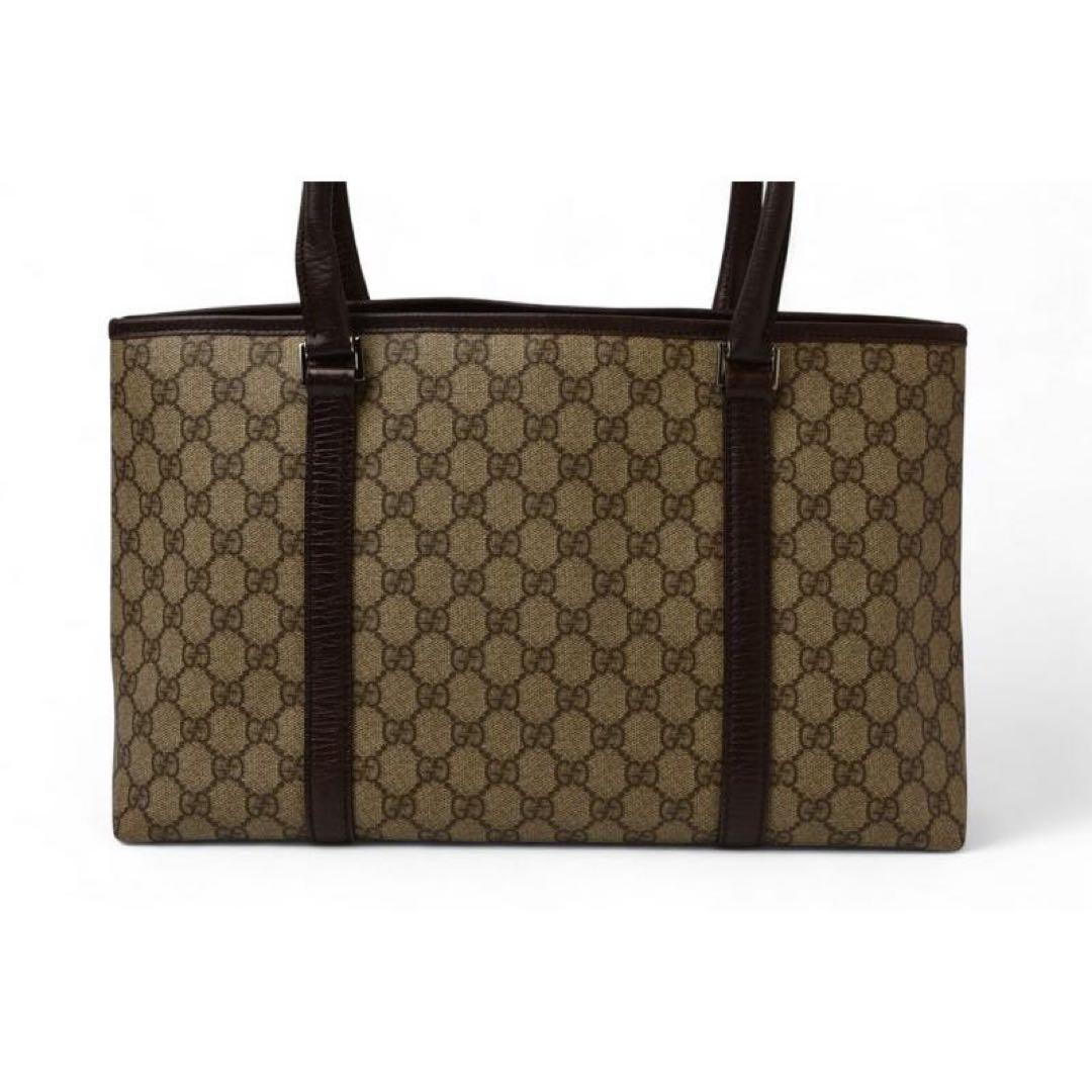 Gucci Tote Bag Beige Brown Leather SA Excellent Condition Fashion Ladies thumbnail 3