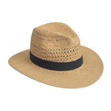 Summer Straw Sun Hat, Wide Brim Fedora Panama Beach Hats for Men X-Large Khaki