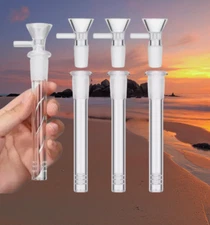 4Pack 4.5'' Hookah Water Smoking Pipe Glass Bong Downstem with 14mm Male Bowl&&&