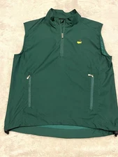 Masters Tech Pullover Mens Small Green 1/4 Zip Golf Windbreaker Stretch