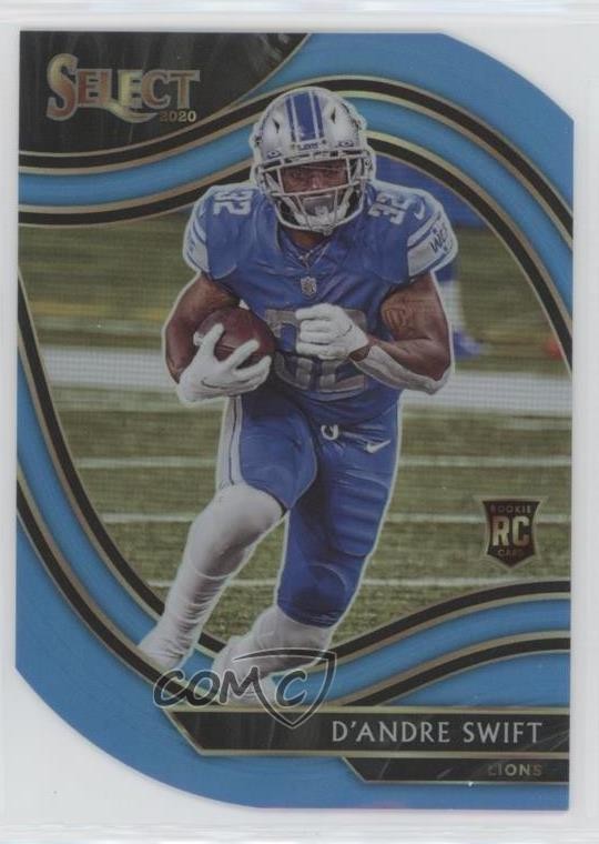2020 Panini Select Field Level Light Blue Prizm Die-Cut D'Andre Swift #351 0b6b