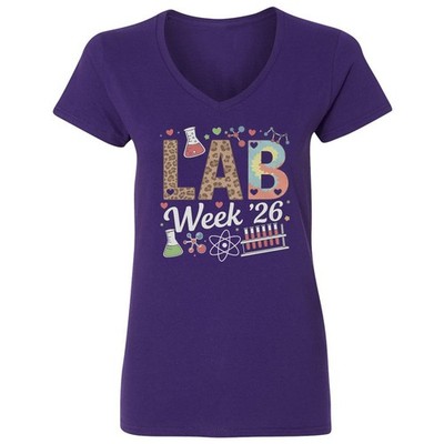 Lab Week 2026 Science Teacher Graphic Ladies' V-Neck Tshirt