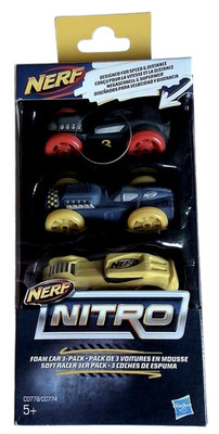 Hasbro Nerf Nitro 3er-Pack Schaumstoffautos (Soft Racer Set) Auto Autos NEU