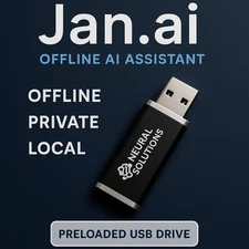 Neural Solutions Jan.ai Offline AI Assistant USB |Run Local ChatGPT Alternative