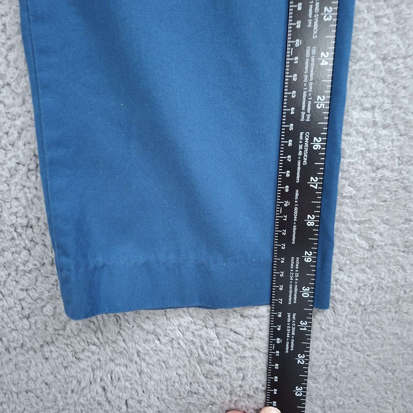 All American Khakis Mens 36x30 Blue Chino Flat Front Slim Fit Pants USA Made image 5