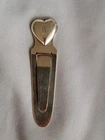 TIFFANY & CO STERLING SILVER PUFFY HEART BOOKMARK SIGNED