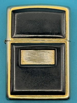 Vintage 1995 Black & Gold Plated Ultralite Zippo Lighter Ultra Lite Cam