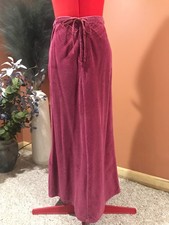 vintage Classic Corduroy Maxi Skirt pink rose Womens 6 Cottage natural fairy