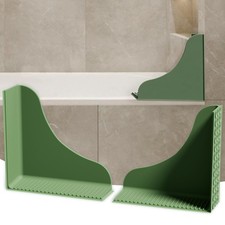 Roslim 2-Pack All-Silicone Shower Splash Guard, Bath Tub Corner Water Blocker...