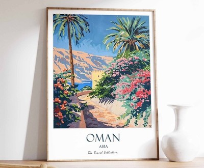 5_Oman Druck, Oman Reiseposter, Nahost Reisedruck, islamische Deko, Geschenk