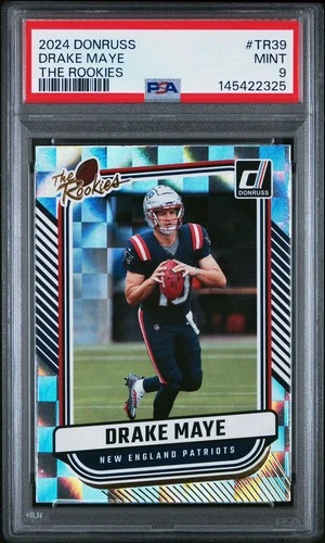 2024 Panini Donruss Drake Maye The Rookies #TR-39 PSA 9 Mint PATRIOTS
