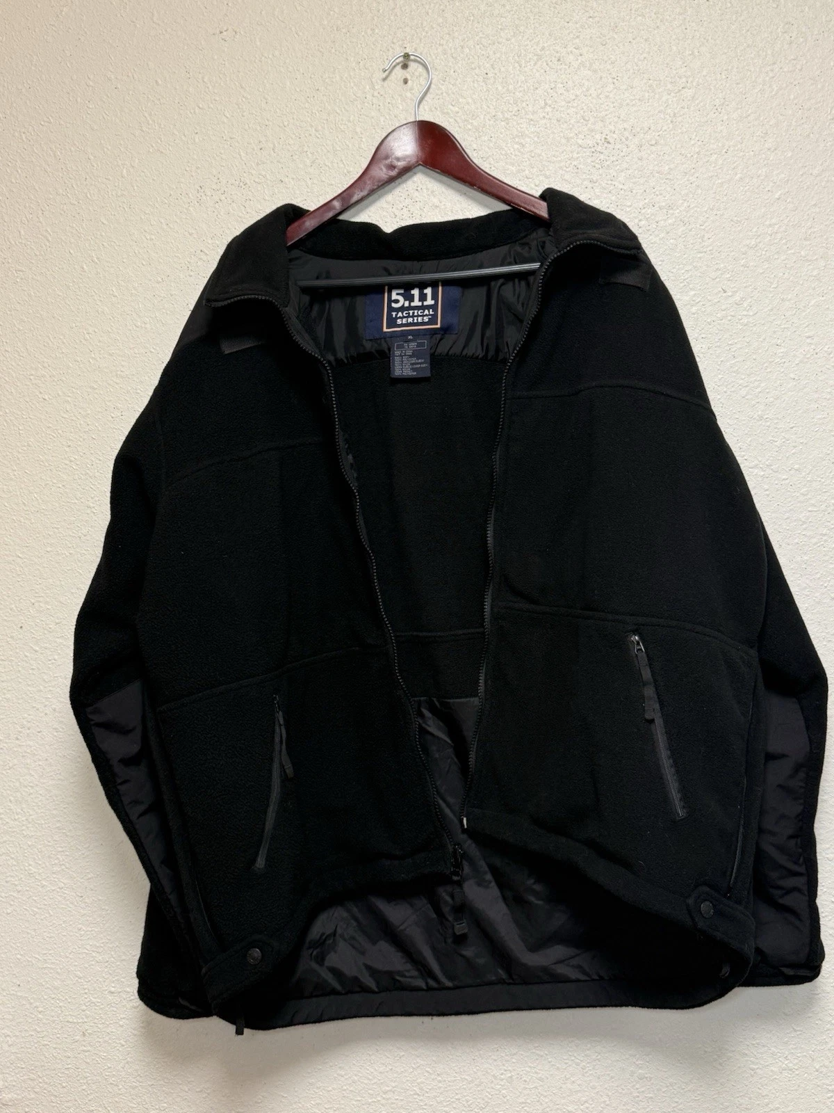 5.11 Tactical Series Black Fleece Full Zip Jacket w/ Zipped Pockets XL 109614 image 2