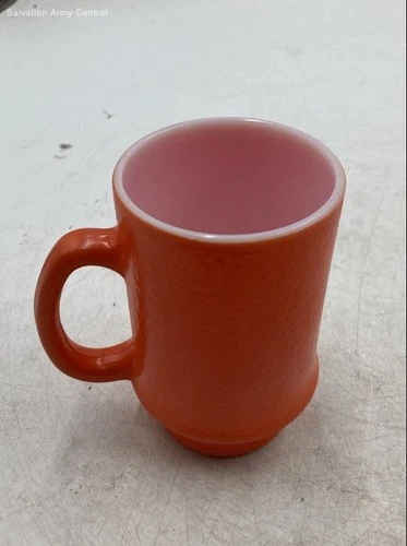 Vintage Hazel-Atlas Company Multicolor Milk Glass Coffee Mugs Lot Of 4