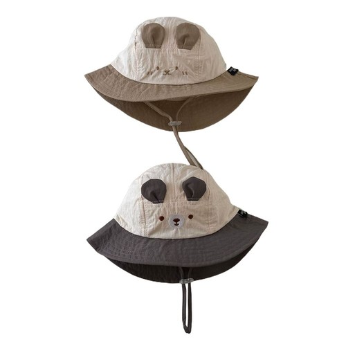 Large Brim Kids Sun Hat Cotton Panama Cap New Fishing Cap Outdoor Camping - Picture 12 of 12
