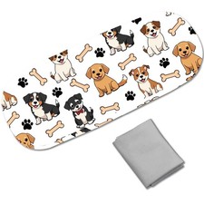 Cute Dog Glasses Case Hard Shell Leather Sunglasses Case Portable Slim Eyegla...