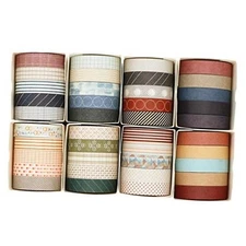 Knaid 40 Rolls of Slim Washi Tape Gift Box Set, Decorative Paper Minimalist